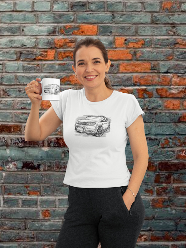 Damen T-Shirt Neu CLIQUE Dacia Duster Carpoint Edition picture