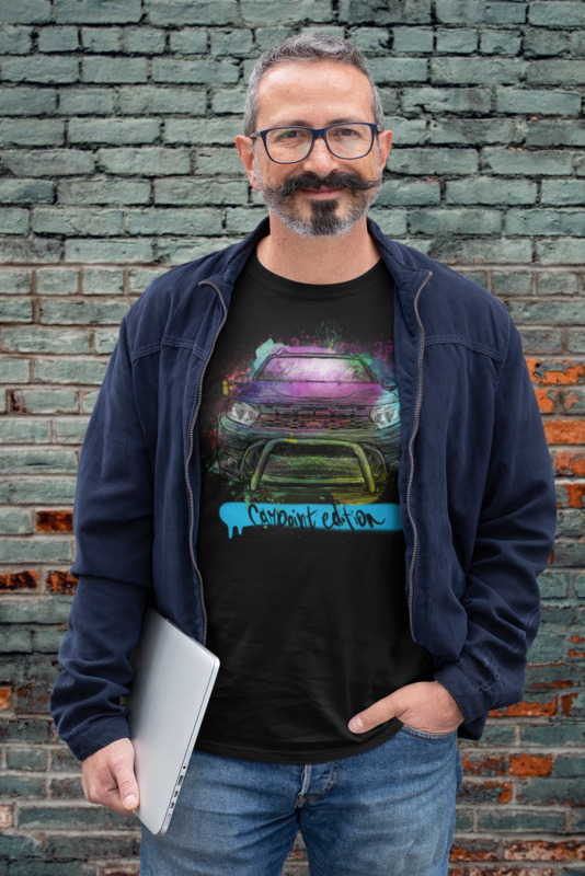 Herren T-Shirt Neu CLIQUE Dacia Duster Carpoint Edition blurry artist